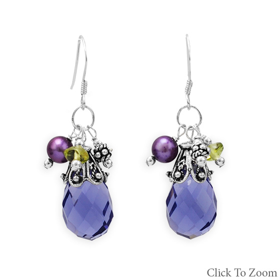SKU 21810 - a Multi-stone earrings Jewelry Design image