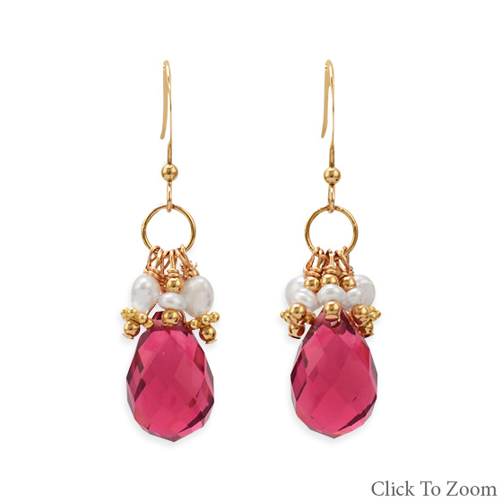SKU 21811 - a Multi-stone earrings Jewelry Design image