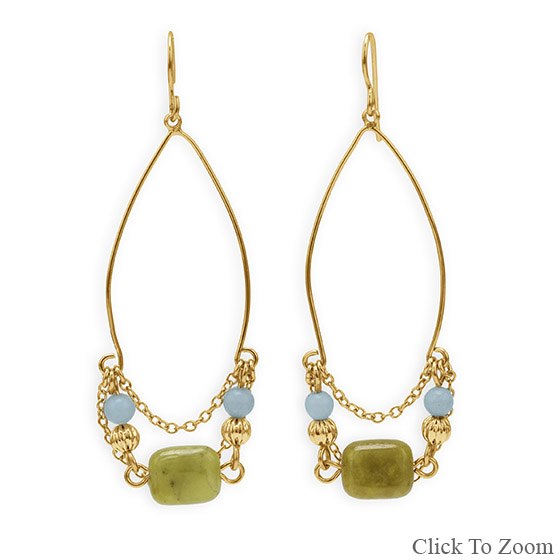 SKU 21816 - a Multi-stone earrings Jewelry Design image
