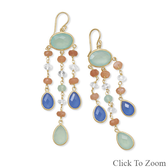 SKU 21819 - a Multi-stone earrings Jewelry Design image