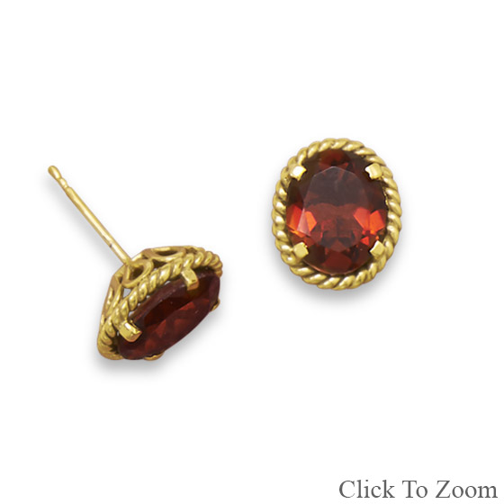 SKU 21821 - a Garnet earrings Jewelry Design image