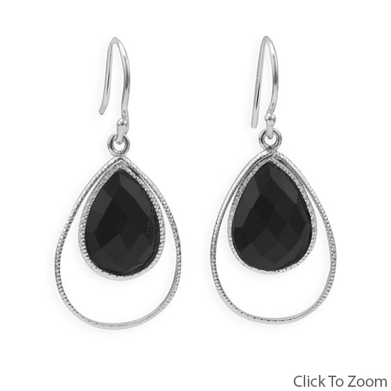 SKU 21823 - a Onyx earrings Jewelry Design image