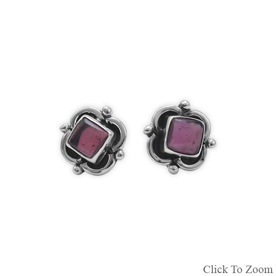 SKU 21829 - a Garnet earrings Jewelry Design image