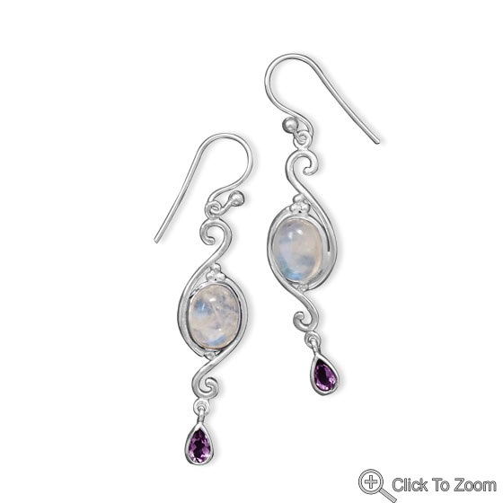 SKU 21834 - a Moonstone earrings Jewelry Design image