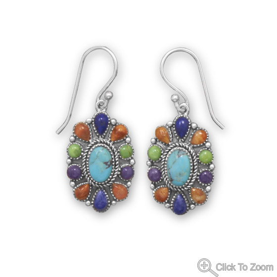 SKU 21838 - a Multi-stone earrings Jewelry Design image