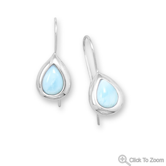 SKU 21840 - a Larimar earrings Jewelry Design image