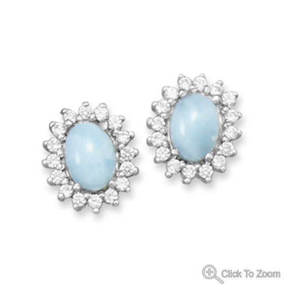 SKU 21844 - a Larimar earrings Jewelry Design image