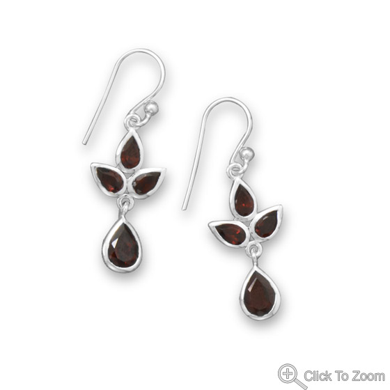 SKU 21848 - a Garnet earrings Jewelry Design image