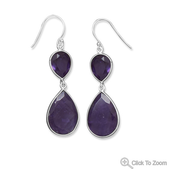 SKU 21851 - a Amethyst earrings Jewelry Design image