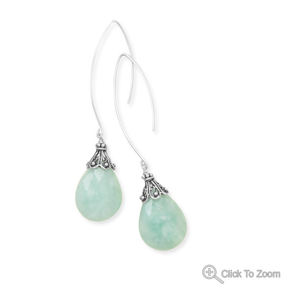 SKU 21862 - a Amazonite earrings Jewelry Design image