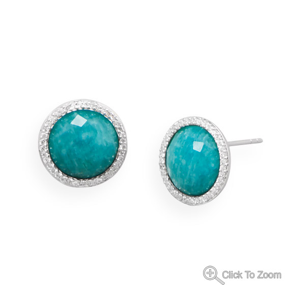SKU 21866 - a Amazonite earrings Jewelry Design image