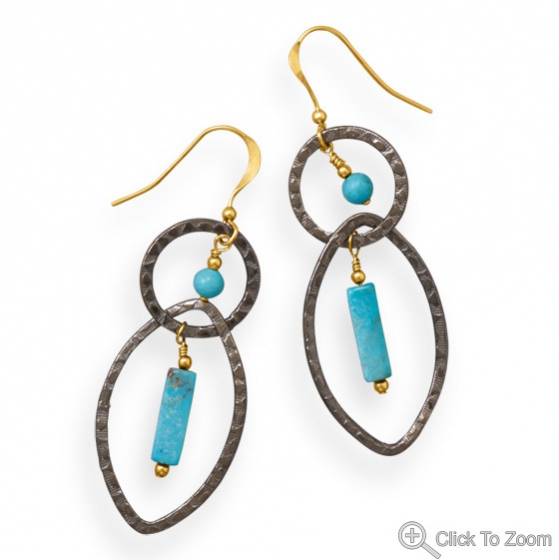 SKU 21872 - a Turquoise earrings Jewelry Design image