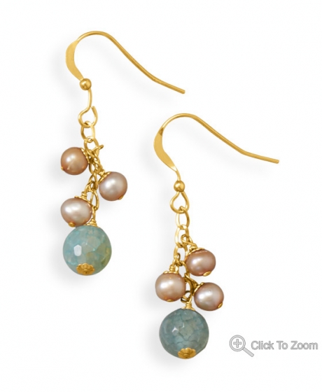 SKU 21875 - a Multi-stone earrings Jewelry Design image