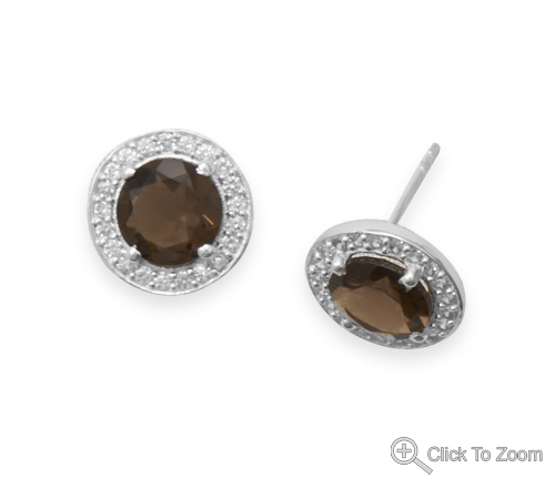 SKU 21880 - a Smoky Quartz earrings Jewelry Design image