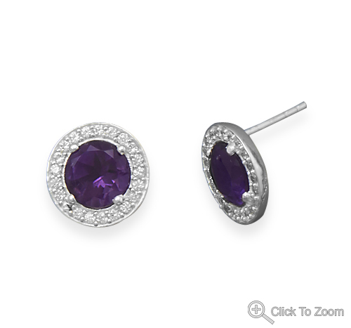 SKU 21881 - a Amethyst earrings Jewelry Design image