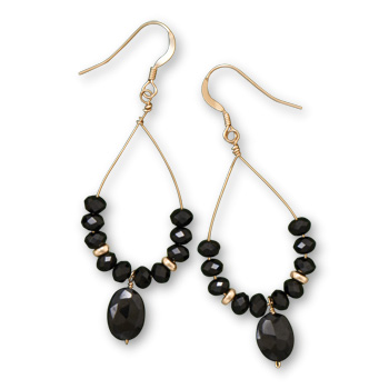 SKU 21892 - a Black Spinel earrings Jewelry Design image