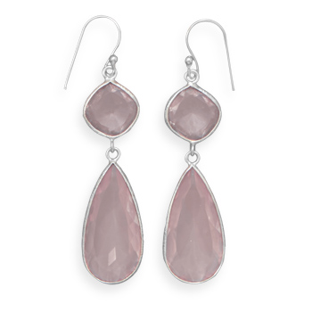 SKU 21924 - a Rose Quartz earrings Jewelry Design image