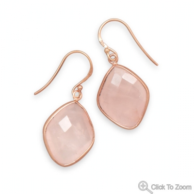 SKU 21928 - a Rose Quartz earrings Jewelry Design image