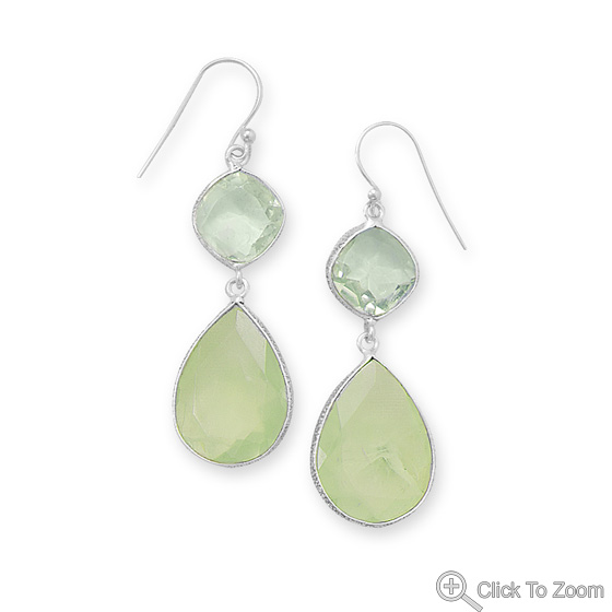 SKU 21939 - a Green amethyst earrings Jewelry Design image