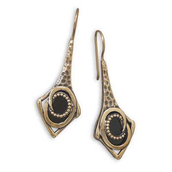 SKU 21972 - a Onyx earrings Jewelry Design image