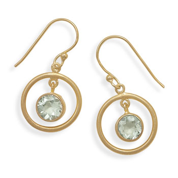 SKU 21985 - a Green amethyst earrings Jewelry Design image