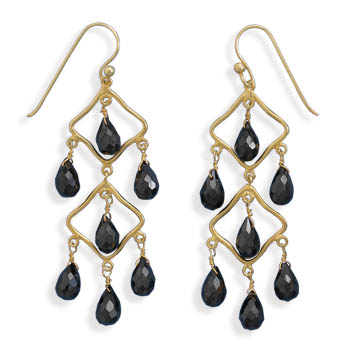 SKU 21987 - a Black Spinel earrings Jewelry Design image