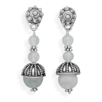 SKU 22009 - a Moonstone earrings Jewelry Design image