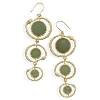 SKU 22010 - a Aventurine earrings Jewelry Design image