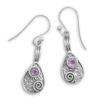 SKU 22012 - a Amethyst earrings Jewelry Design image