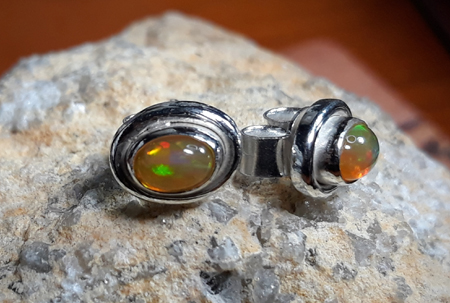 SKU 22141 - a Opal Earrings Jewelry Design image