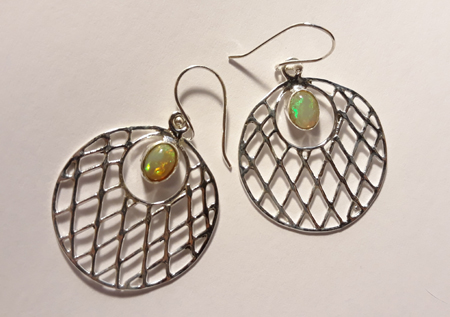 SKU 22148 - a Opal Earrings Jewelry Design image