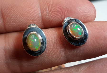 SKU 22149 - a Opal Earrings Jewelry Design image