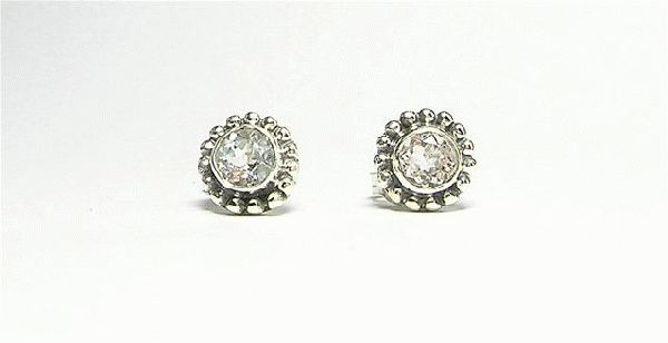 SKU 3094 - a White topaz Earrings Jewelry Design image