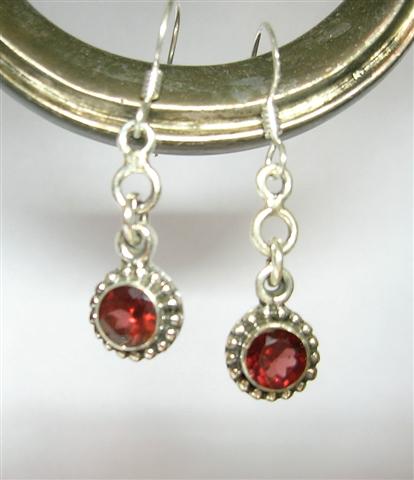 SKU 3105 - a Garnet Earrings Jewelry Design image