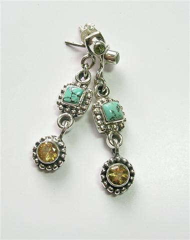 SKU 3108 - a Turquoise Earrings Jewelry Design image