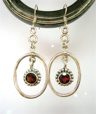 SKU 5094 - a Garnet Earrings Jewelry Design image