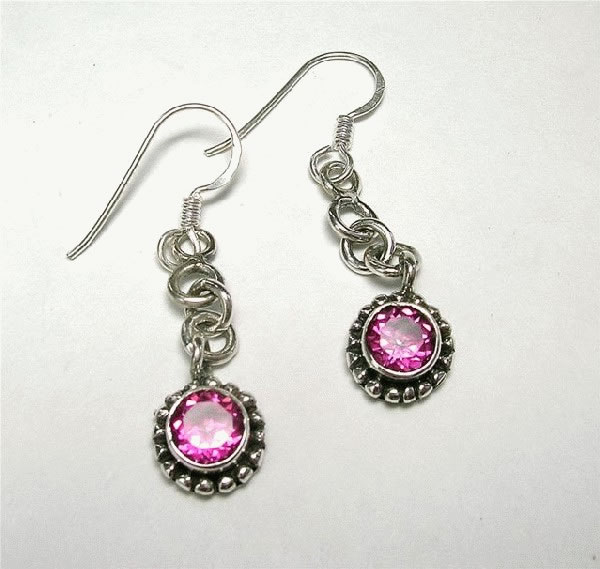 SKU 5402 - a Pink topaz Earrings Jewelry Design image