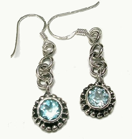 SKU 5410 - a Blue Topaz Earrings Jewelry Design image
