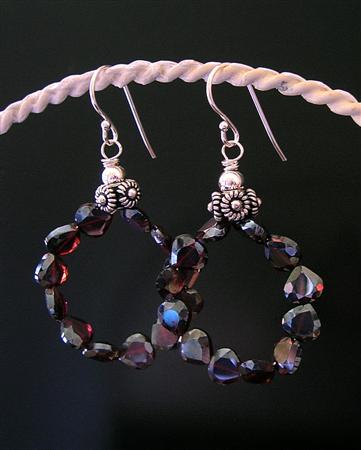 SKU 5434 - a Garnet Earrings Jewelry Design image