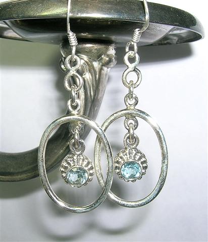 SKU 5557 - a Blue Topaz Earrings Jewelry Design image