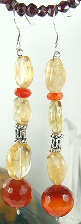 SKU 5968 - a Carnelian Earrings Jewelry Design image