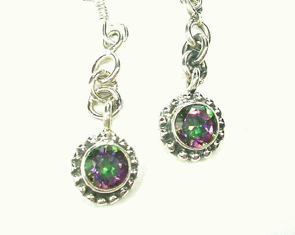 SKU 5975 - a Mystic Quartz Earrings Jewelry Design image