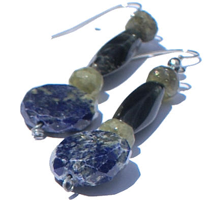 SKU 5990 - a Lapis Lazuli Earrings Jewelry Design image