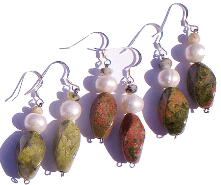 SKU 5992 - a Unakite Earrings Jewelry Design image