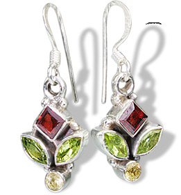 SKU 6005 - a Multi-stone Earrings Jewelry Design image