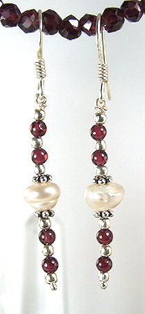 SKU 6006 - a Garnet Earrings Jewelry Design image