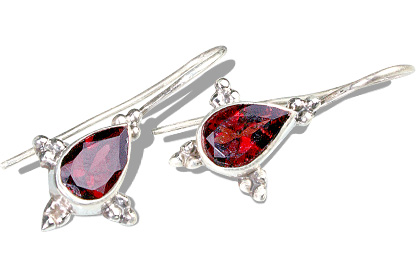 SKU 6007 - a Garnet Earrings Jewelry Design image