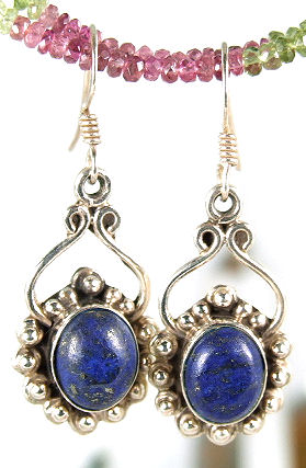 SKU 6008 - a Lapis Lazuli Earrings Jewelry Design image