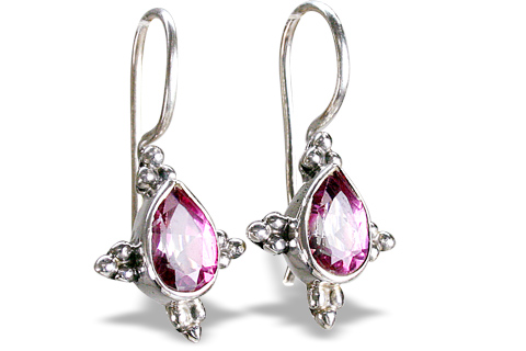 SKU 6016 - a Pink topaz Earrings Jewelry Design image