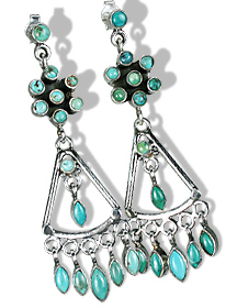 SKU 6018 - a Turquoise Earrings Jewelry Design image